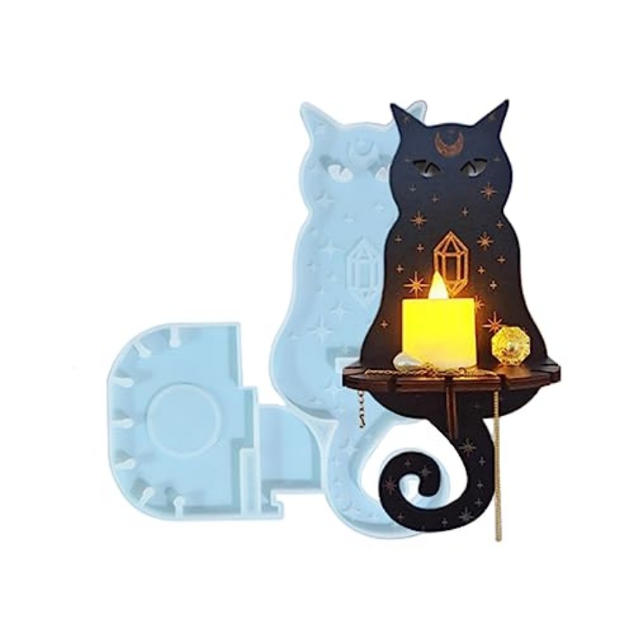 Resin Art Diy - Reçine Kalıpları Silikon, Duvara Monte Mumluk
