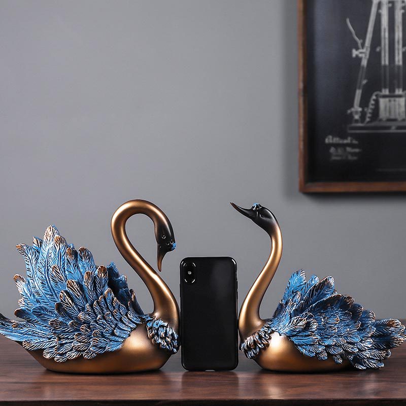 Resin Art For Wedding Gift - Ev dekorasyon aksesuarları bir çift kuğu