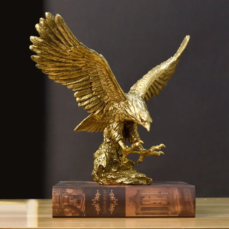 Resin Art Furniture - İskandinav reçine altın kartal hayvan figürleri