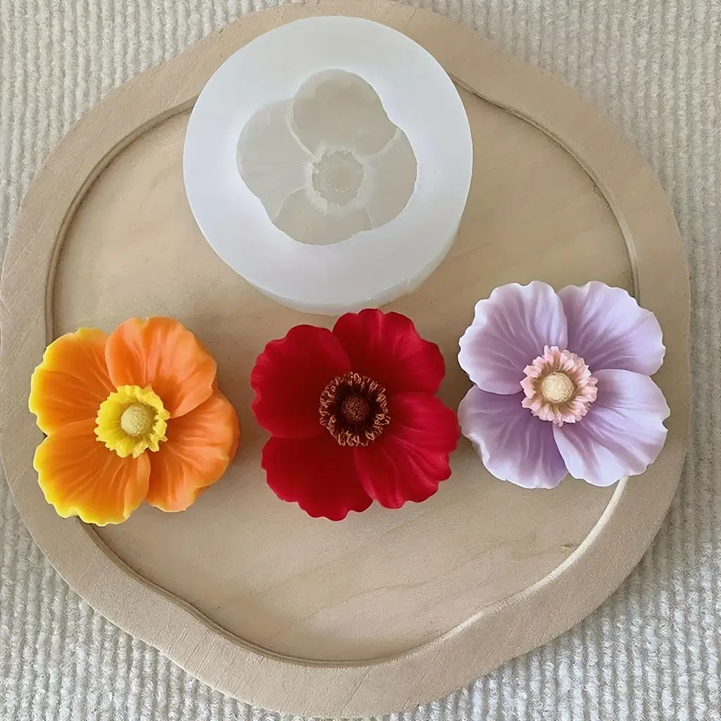 Resin Art Furniture - Çiçek Silikon Mum Kalıbı, Sabun, Kil,