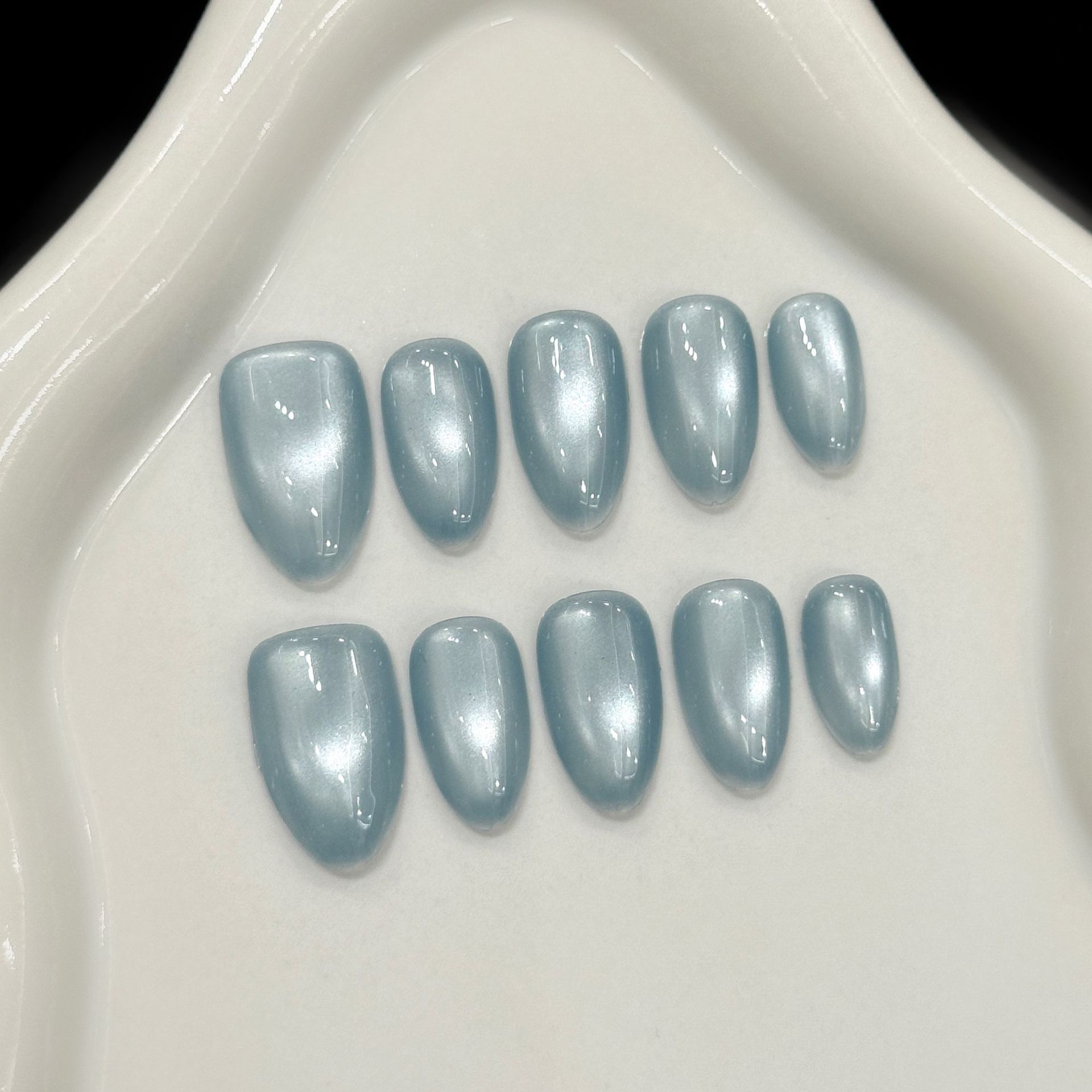 Resin Art Design - 10 Adet Mavi Kedi Gözü Fransız