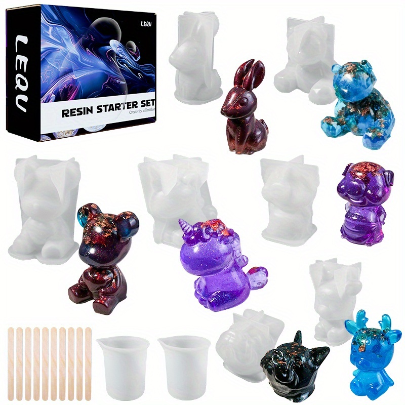 Resin Art Jewellery - 19 Parça Reçine Kalıp Seti, Reçine