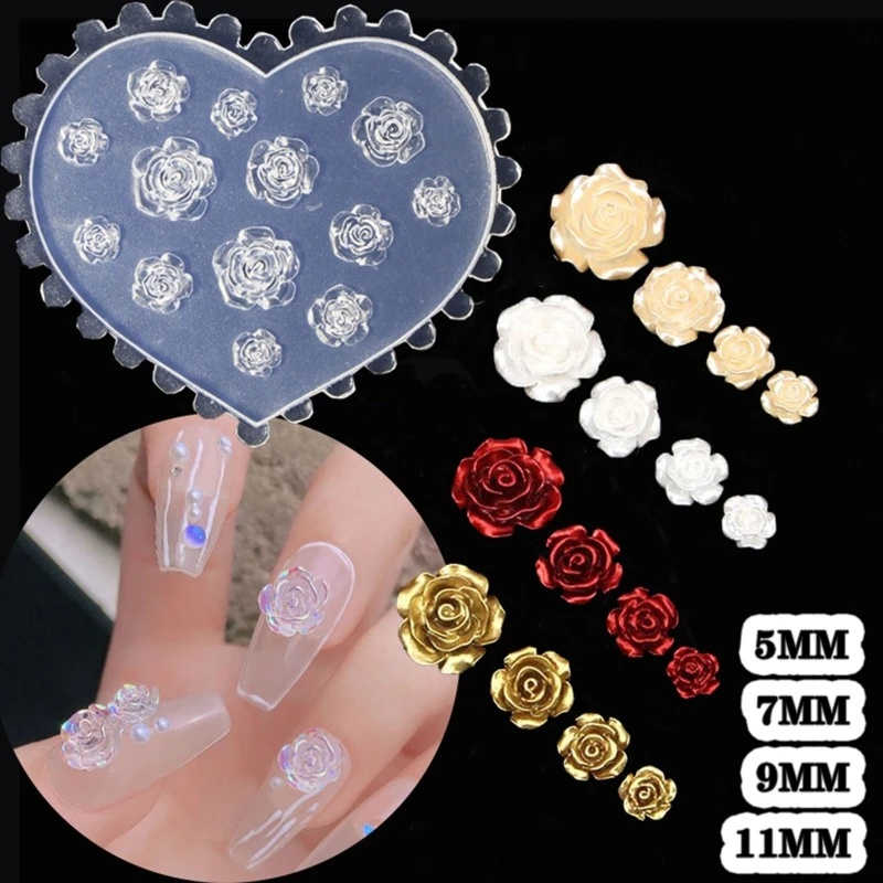 Resin Art Rose - 3D Gül Çiçek Tırnak Sanat Süslemeleri