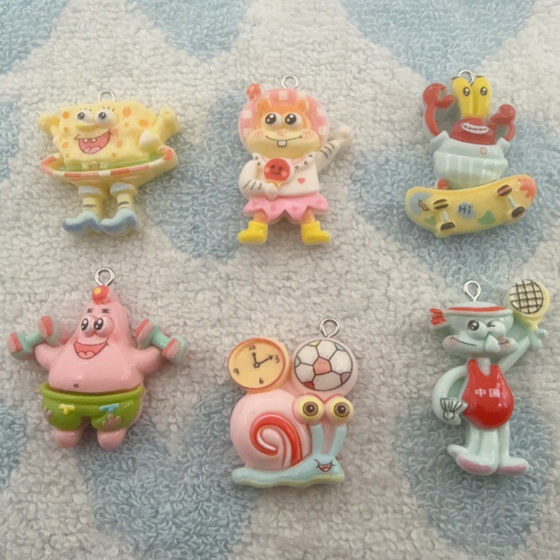 Resin Art Jewelry Kit - 10 adet karikatür reçine kolye ucu,