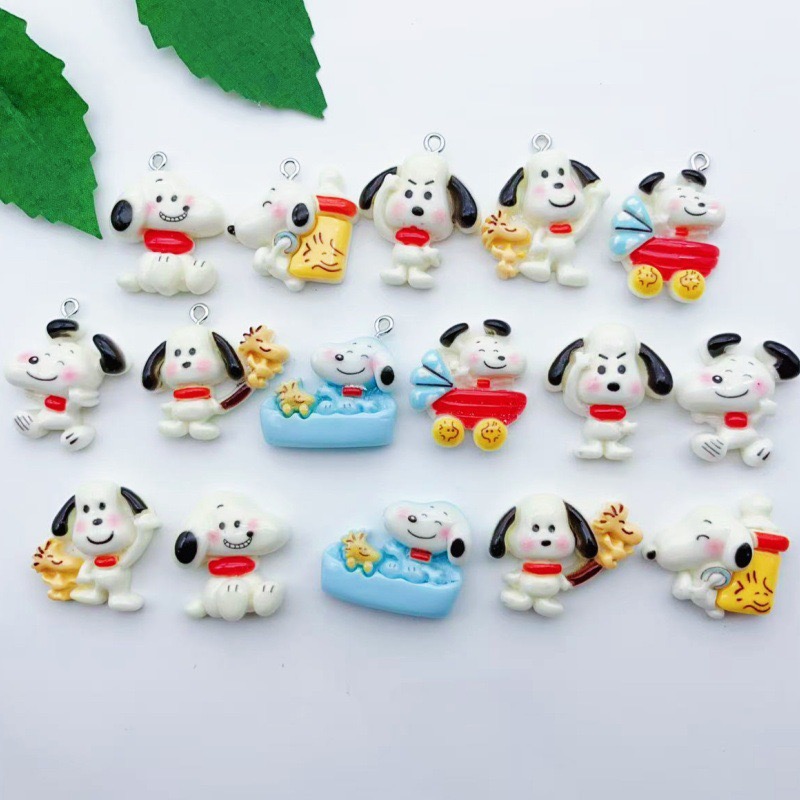 Resin Art Jewelry Kit - 12 adet reçine karikatür köpek kolye