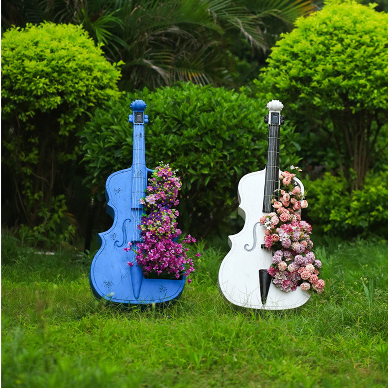 Resin Art For Wedding Gift - Çello Şeklinde Bahçe Heykeli Büyük Dış