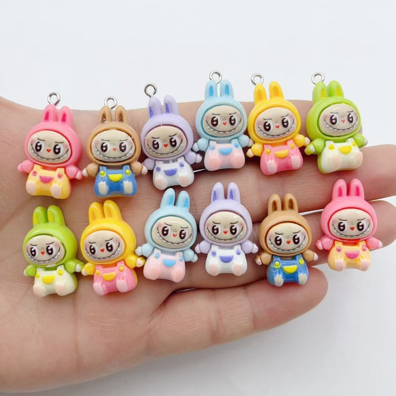 Resin Art Jewelry Kit - 10 adet Kawaii Tavşan Çilek Evi