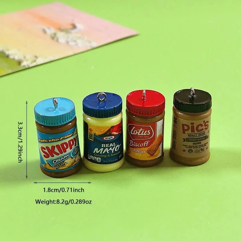 Resin Art Jewellery - 10 adet/Paket Minyatür Simülasyon Fıstık Ezmesi