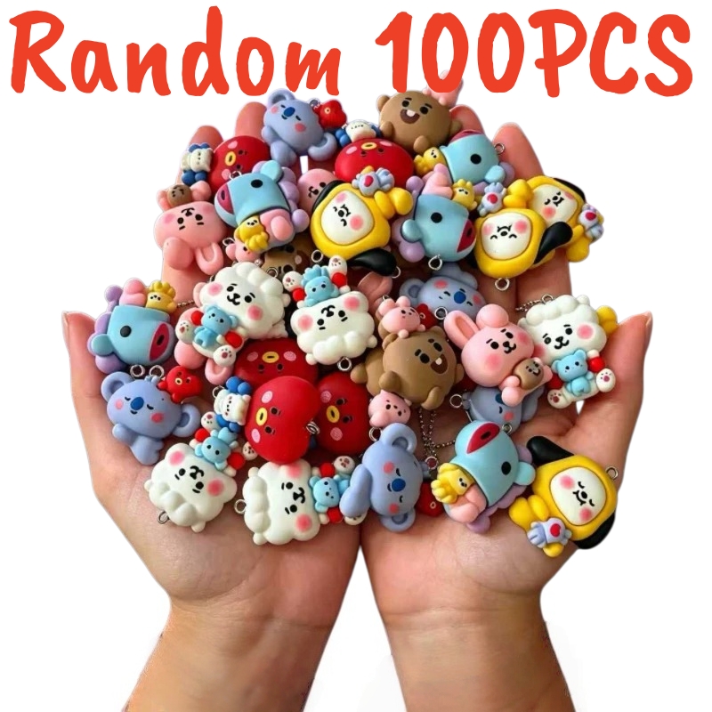 Resin Art Jewellery - 100 ADET BT21 Reçine Takılar DIY