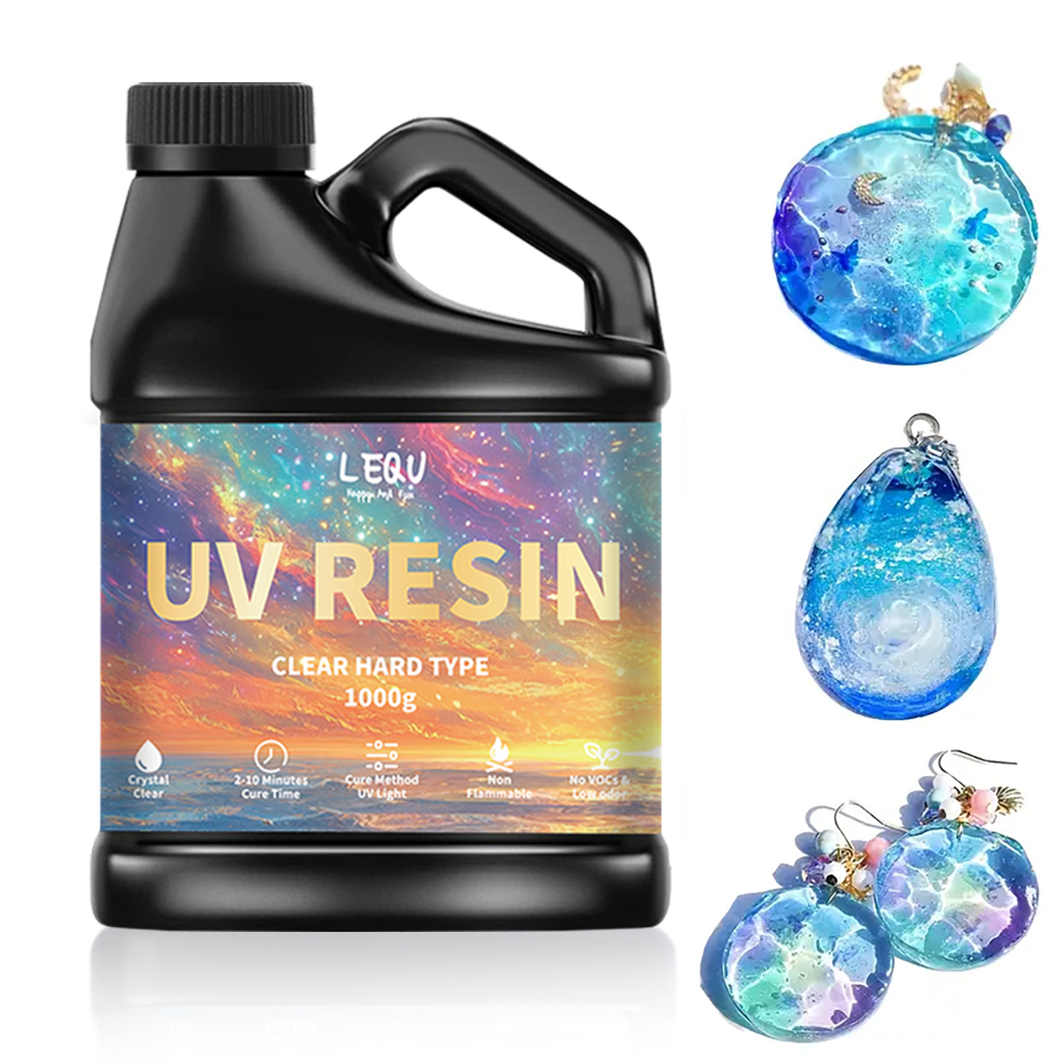 Resin Art Jewellery - 100/200/500/1000g UV Epoksi Reçine Tutkal Yüksek