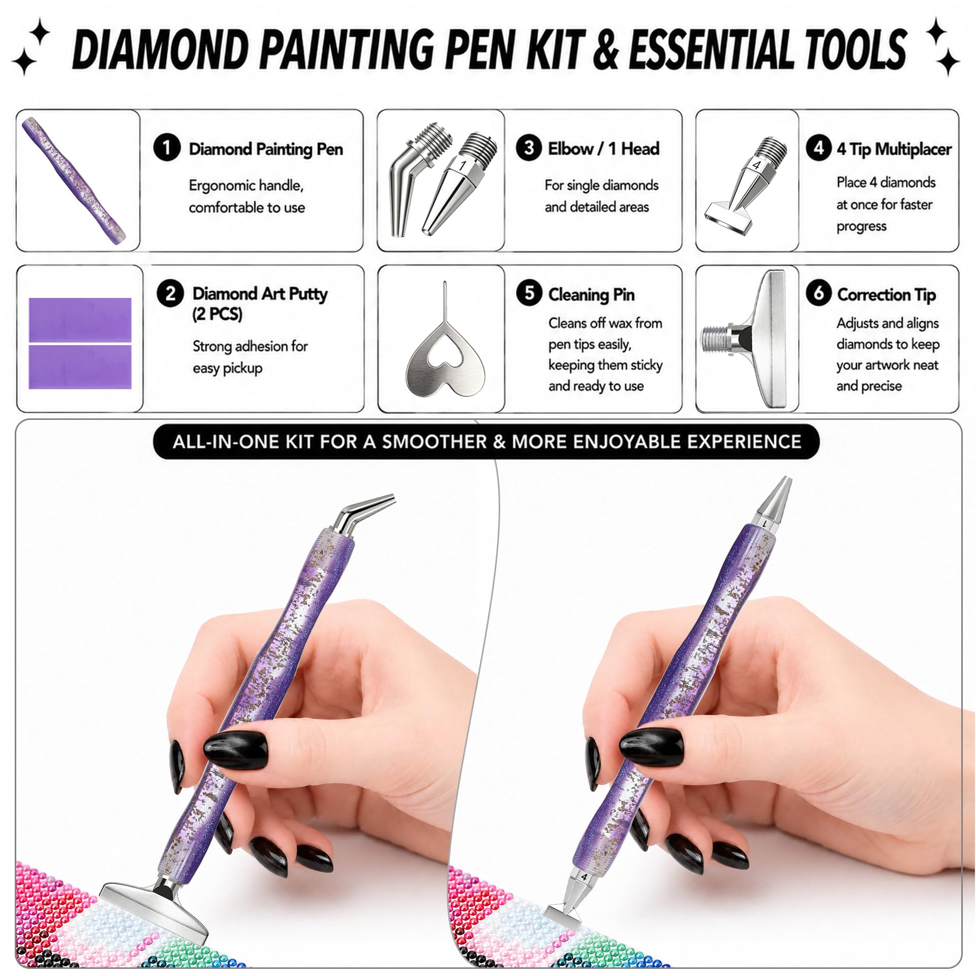 Eğimli uçlu elmas boyama kalem - Resin Art Diy incelemesi ve fiyatı