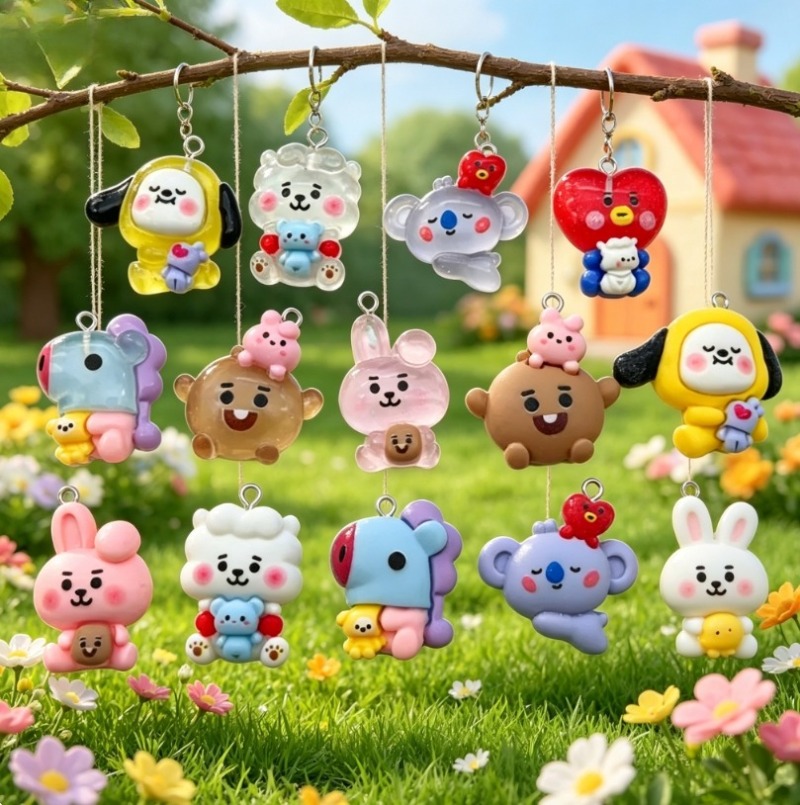 7 adet BT21 Reçine Karikatür F - Resin Art Jewelry Kit incelemesi ve fiyatı