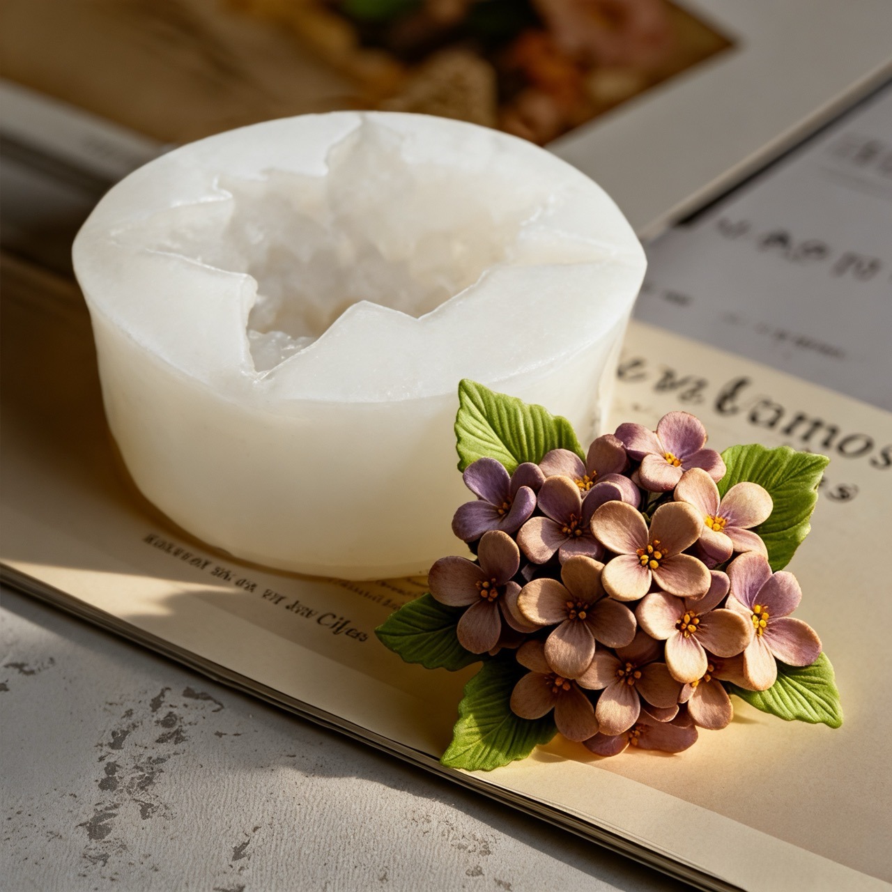 2 Adet 3D Gül Leylak Çiçeği Si - Resin Art Rose incelemesi ve fiyatı