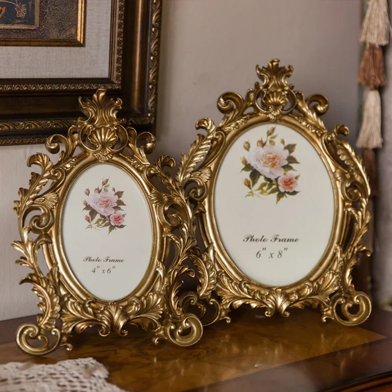 Retro Altın Oval Reçine Fotoğr - Resin Art For Wedding Gift incelemesi ve fiyatı