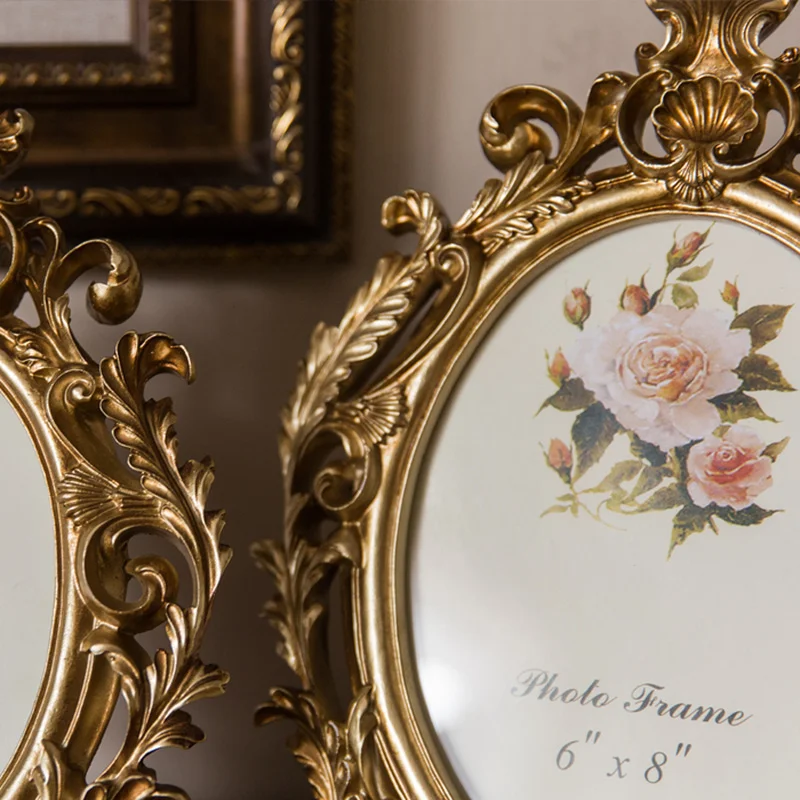 Retro Altın Oval Reçine Fotoğr - Resin Art For Wedding Gift incelemesi ve fiyatı