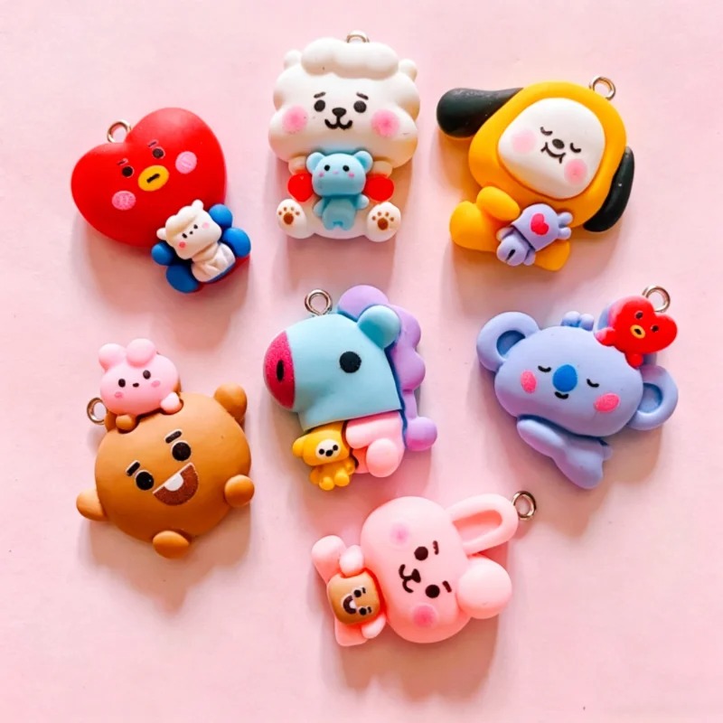 100 ADET BT21 Reçine Takılar D - Resin Art Jewellery incelemesi ve fiyatı
