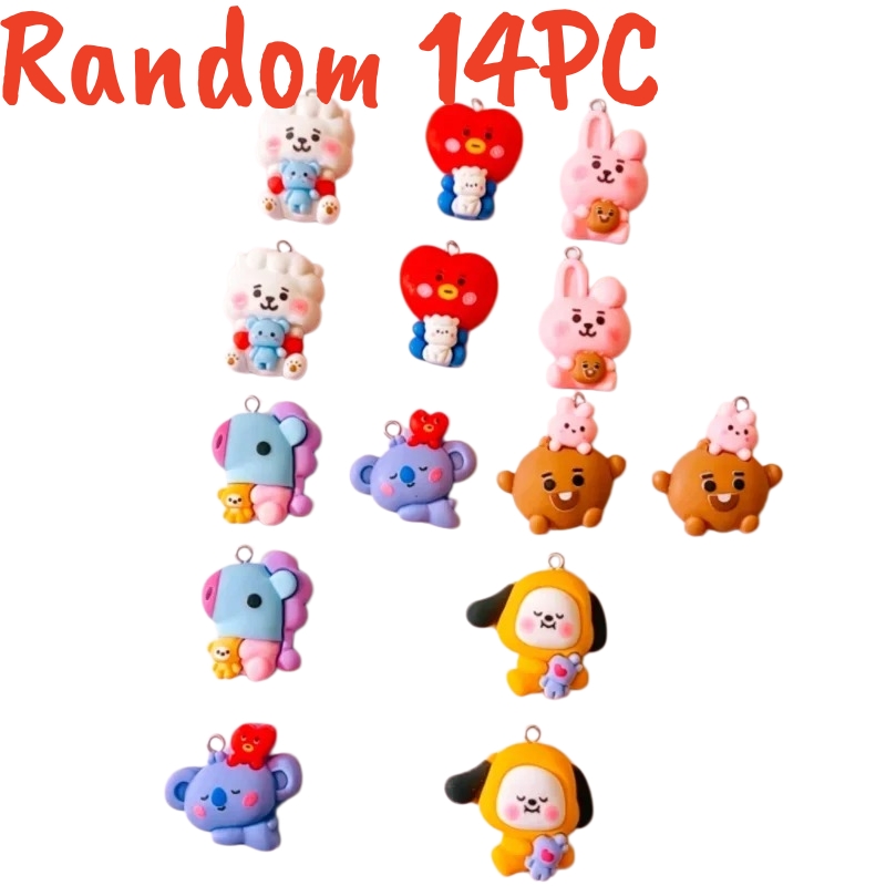 100 ADET BT21 Reçine Takılar D - Resin Art Jewellery incelemesi ve fiyatı