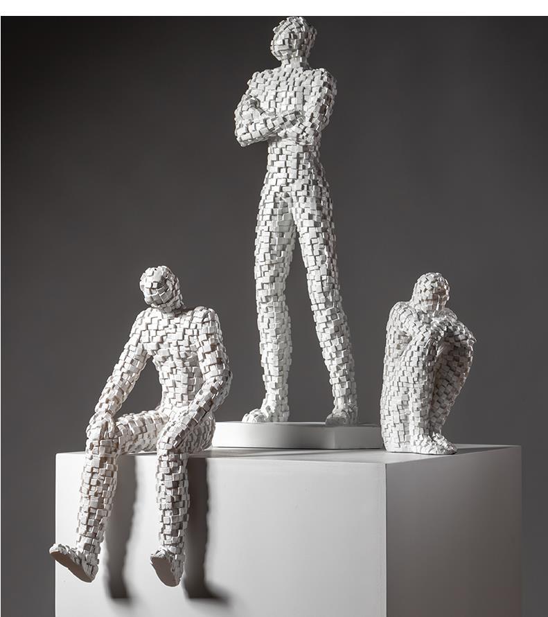 Mozaik Figürler Heykel Soyut S - Resin Art Furniture incelemesi ve fiyatı